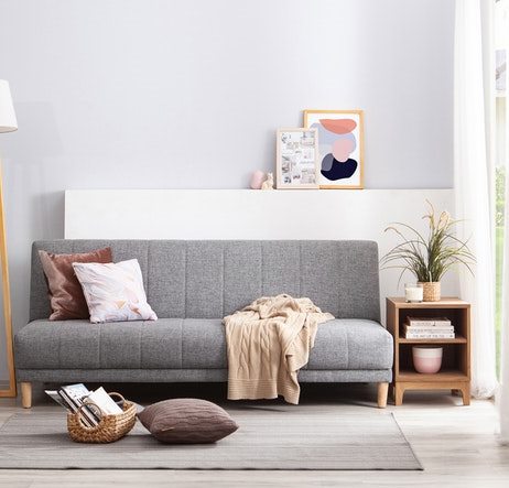 Saki Sofa Bed Abu-Abu Muda