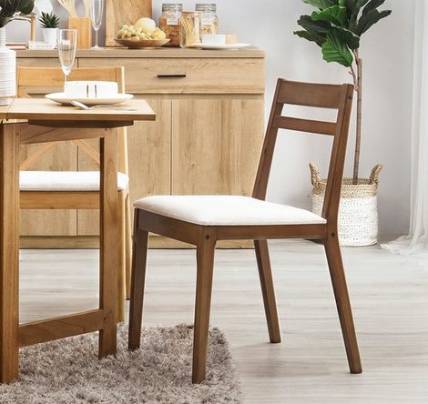 Heim Studio GOZO Kursi Makan Walnut Krem